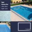 2801 Opal Compact Ceramic IG Pool Package Bahama Blue - 4,60 x 3,00 m x 1,20 m dyb